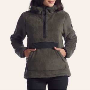 The North Face Campshire Green Half Zip Pullover Hoodie Women's Size Medium